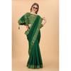 Trending New Indian Traditional Vichitra Saree With Lace And Border Weaving