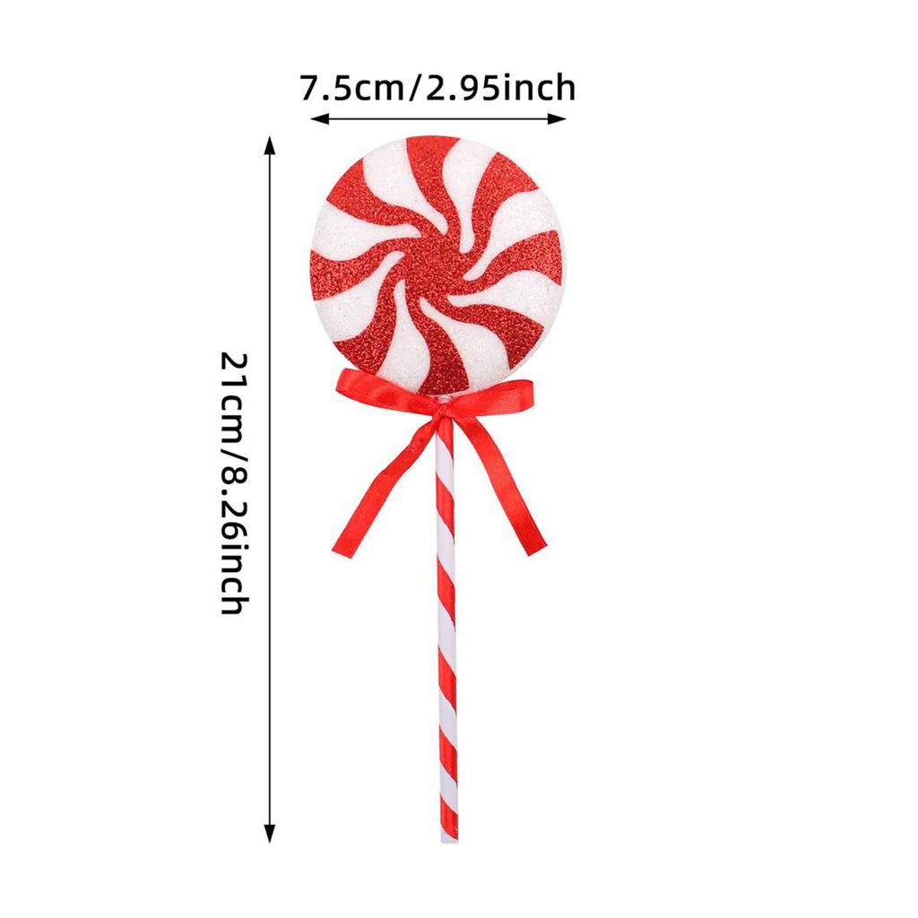 New Colored Christmas Lollipop Decoration Holiday Candy Christmas Tree Decoration for Xmas Tree Topper Home Vase Party Ornaments