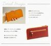 Alcoro Made in Japan L-förmige Reißverschluss-Langbörse, schlankes Design (Senf)