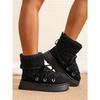 Women's Snow Boots 2025 New Winter Style: Fleece-Lined, Thickened, Height-Enhancing, Thick-Sole Cotton Boots with Lace-Up Design Warm Cotton Shoes