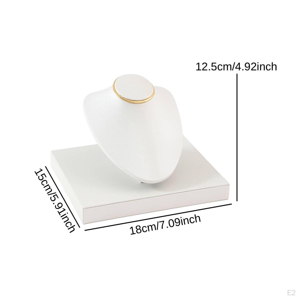 Collar Display Mannequin Necklace Stand Jewelry Organizer PU Leather Versatile And Sturdy Model