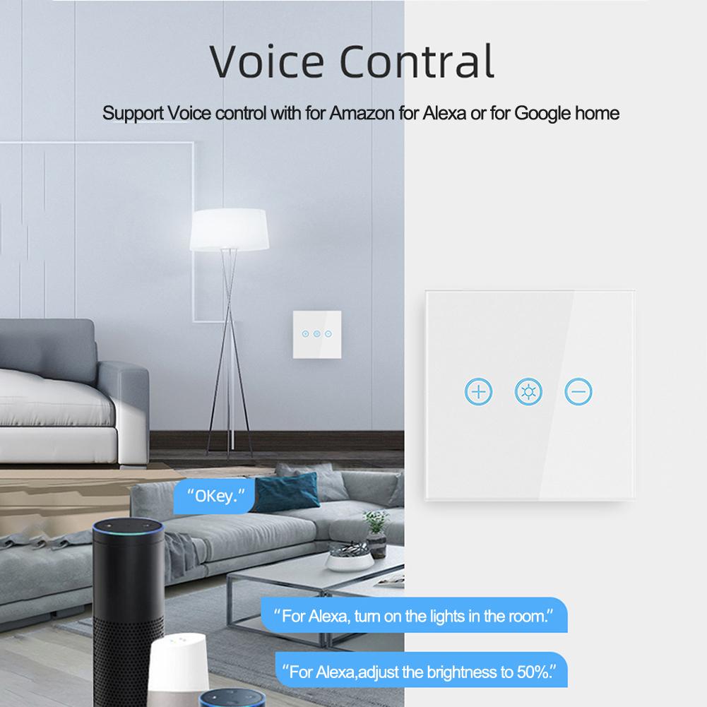 Ambient Lighting Smart Dimmer Switch Remote Control Switch Voice Control Compatibility Wireless Connectivity 150W Maximum Load