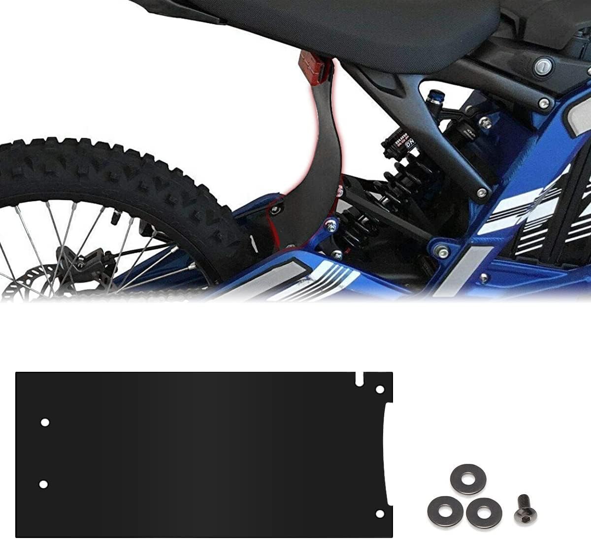 

Rear Fender Mud Guard for Sur-Ron Surron Light X Segway X260, 11.2 × 5.3 , Black