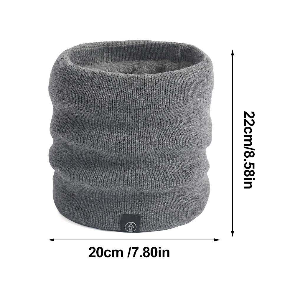 Fashion Women Knitted Scarf Solid Cashmer Like Winter Snood Scarves Lady Warm Wool Fur Thick Unisex Men Neck Scarfs Ring