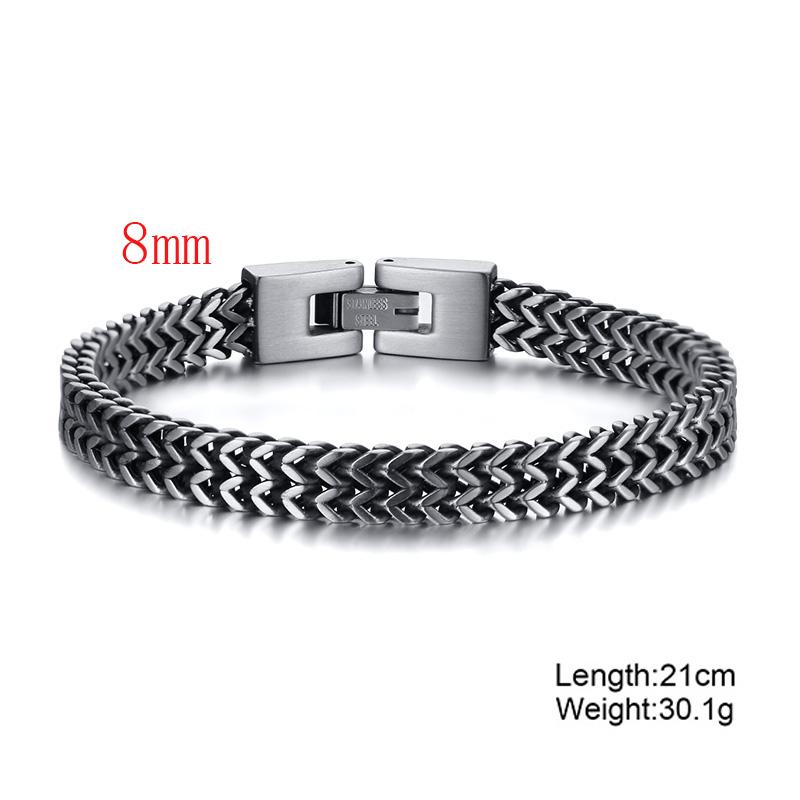 Buy Fashion Stainless Steel Bali Foxtail Chain Men's Bracelet Double