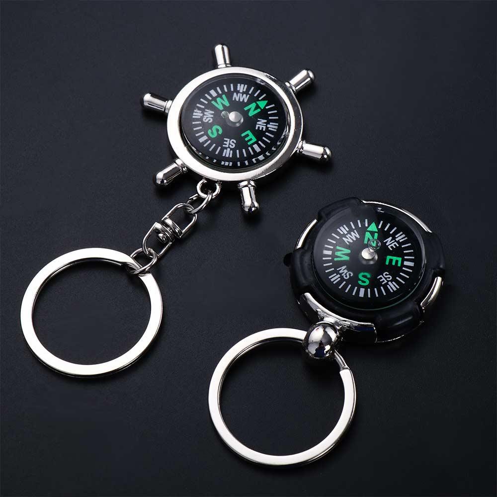 Tool Accessories Carabiner Keyring Keychain Pocket Compass Emergency Wild Compass Mini Compass