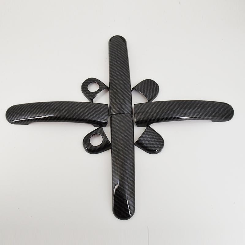 FOR Volkswagen VW Golf 4 Mk4 1999-2004 Accessory Glossy Carbon Fibre Pattern Door Handle Covers Trim 2000 2001 2002 2003