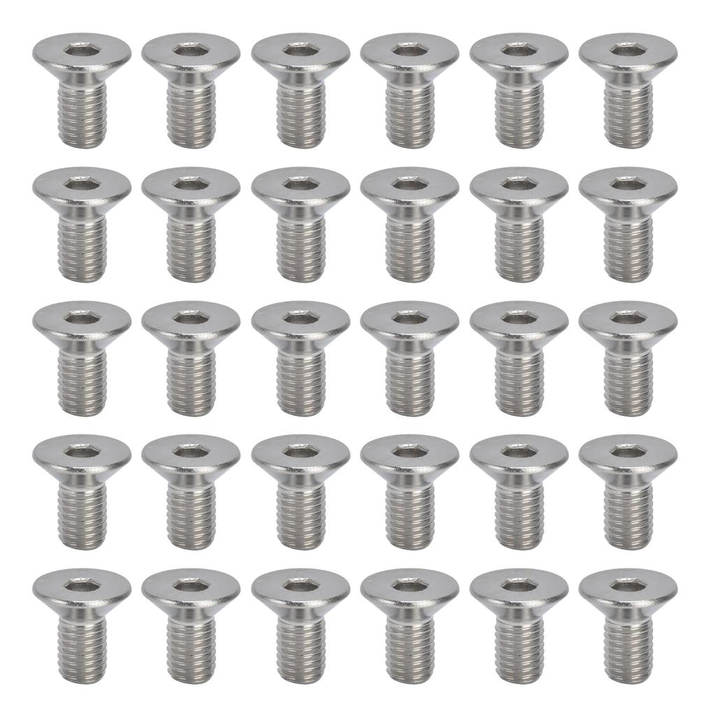 30pcs M10 Allen Socket Screws 10mm A2 Stainless Steel Countersunk Hex Bolts for Industry
