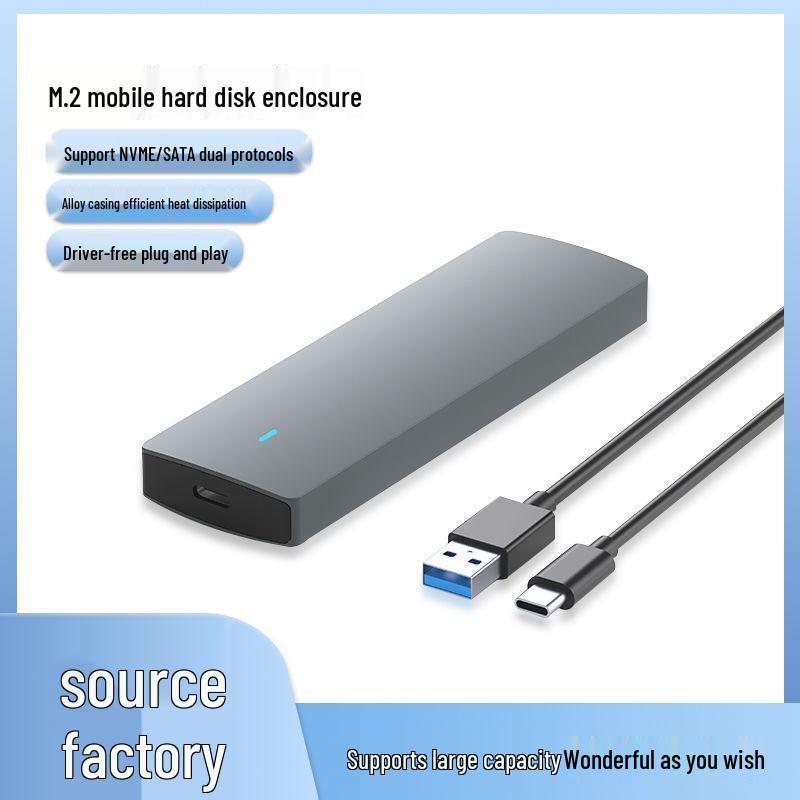 

USB 3.0 Universal Reader & 2.5-Inch SATA External Hard Drive Enclosure M42S - Black, NGFF Protocol