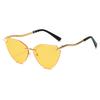 Fashion Sexy Cat Eye Metal Sunglasses Women Men Luxury Gradient Brand Sun Glasses Outdoor Travel Shopping Lady Man Eyewear UV400