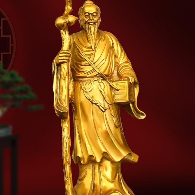 Pure Copper God Hua Tuo Traditional Chinese Medicine Hall Pharmacy Famous Doctor Medical Saint Statue Home Office