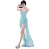2026 European and American Style WISH Summer New Women's Clothing Solid Color Sexy Neck Collar Slim Dress Women