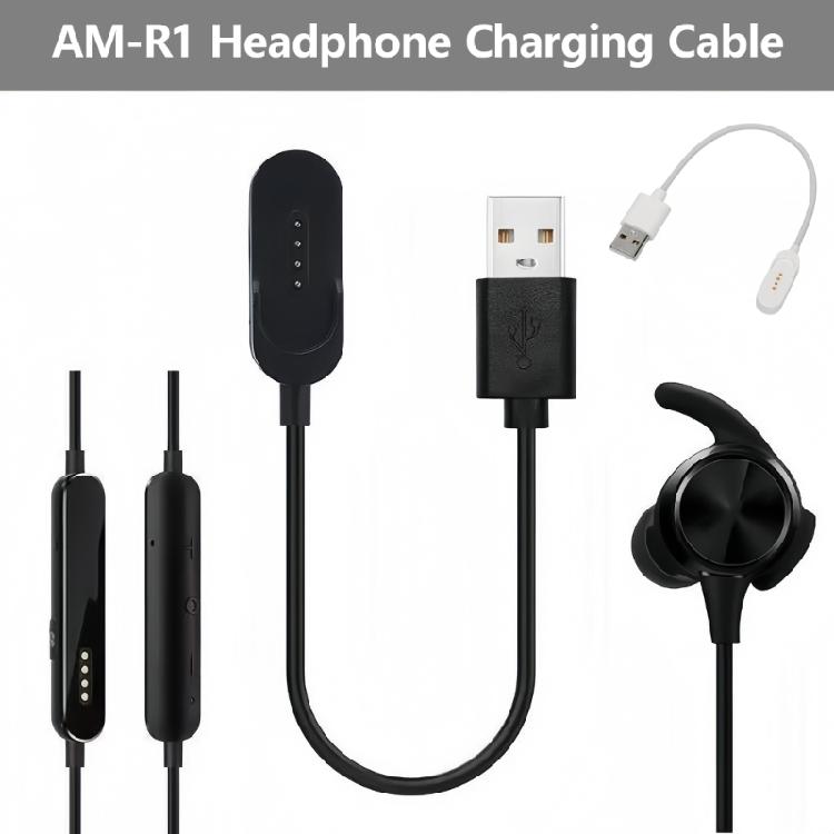 Portable Magnetic Charger Cord 7.87inch Power Cord for Bluetooth-compatible Headsets Wire USB Power Cable