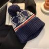 Women's Woolen Hat Autumn and Winter New Style Retro Thickened Warm and Face Showing Small Knitted Toe Cap