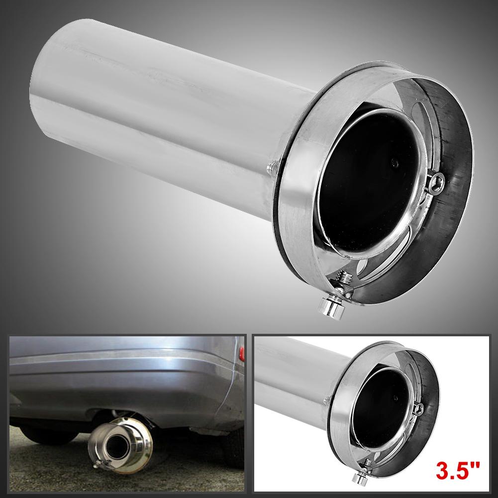 Car Removable Round Head Exhaust Muffler Silencer Car Modification (3.5in)
