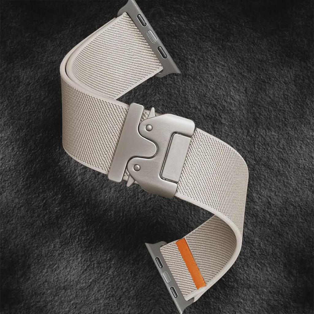 Compatible with Apple 10th Gen Elastic Nylon Watch Band, Ultra 1~2, Series 987654 Buckle
