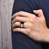 Jiayiqi Men's Ring Punk Rock Smooth 316L Stainless Steel Signet Ring For Men Hip Hop Party Jewelry Wholesale Male Wedding Anel