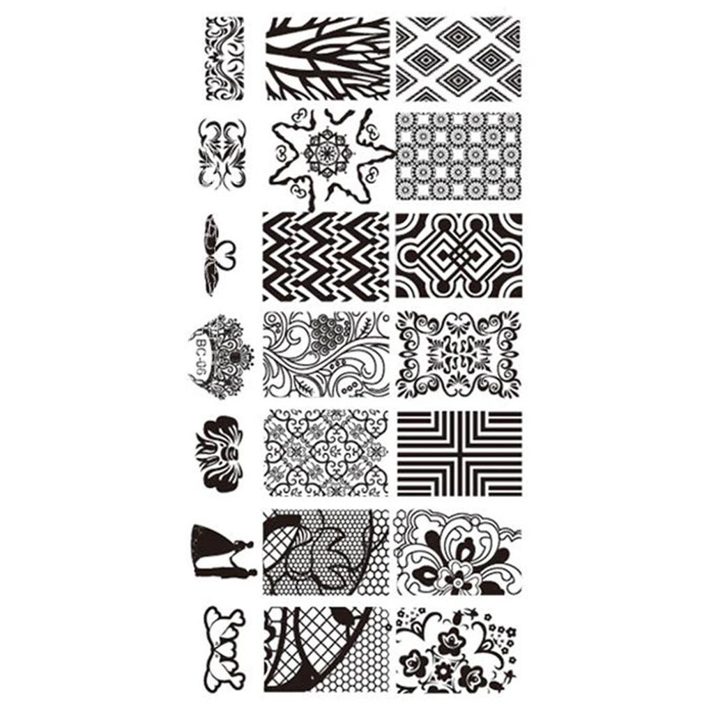 Lace Stamper Nails Art Stamp Stamping Template Flowers Image Printer Plate