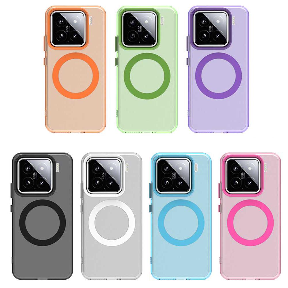 Magsafe Matte Phone Case For Xiaomi MI 15 15 Pro 14 14 Pro Protective Case Magnetic Wireless Charging Shockproof Back Cover