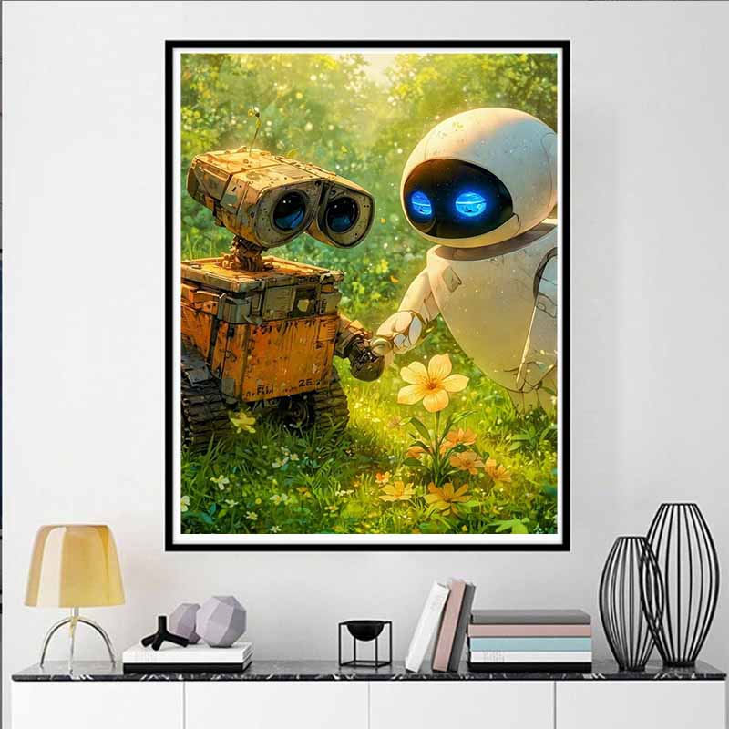 Disney Diamond Painting WALL E Eve Diamond Painting Fantasy Space Cartoon Movie Cross Stitch Embroidery Handmade Gift Home Decoration