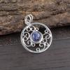 Brīnišķīgs lapis lazuli kulons, roku darbs, pievilcīgas dārgakmeņu rotas, 925 proves sudraba kulons kāzu dāvanai