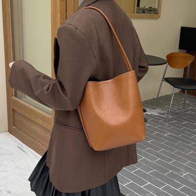 Borsa a Secchiello Borsa a Spalla in Vera Pelle da Donna Borsa da Lavoro per Pendolari di Alta Qualità Borsa Versatile