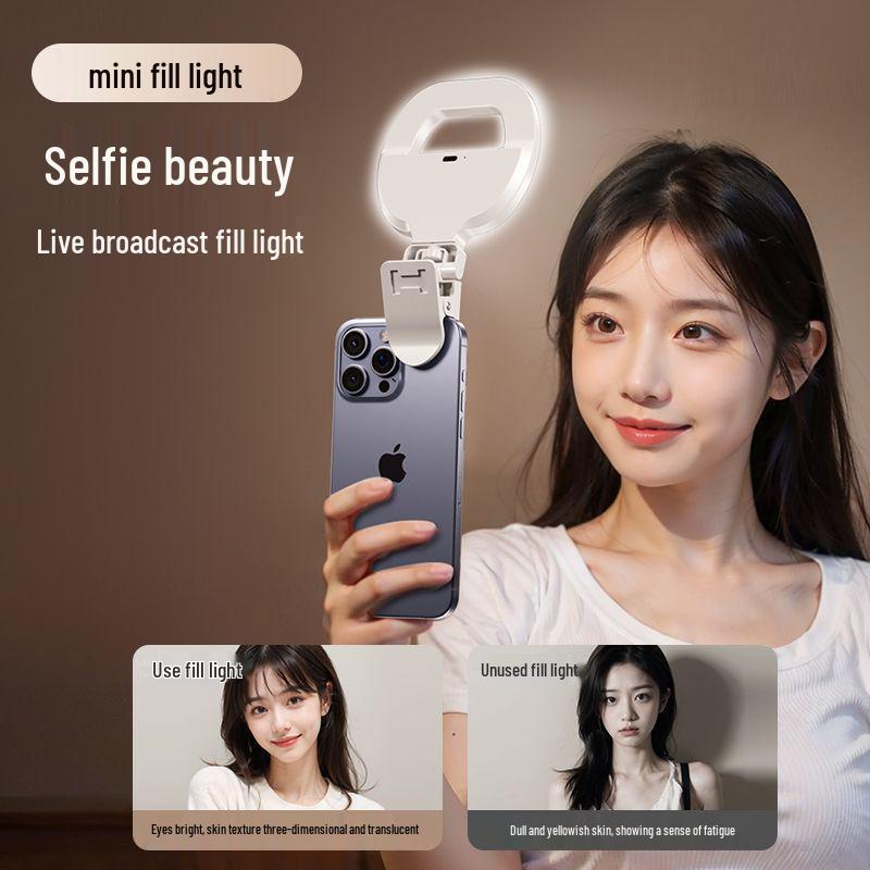 W60 Mini LED Selfie & Video Fill Light: Three Color Temperatures for Mobile Streaming & Photography