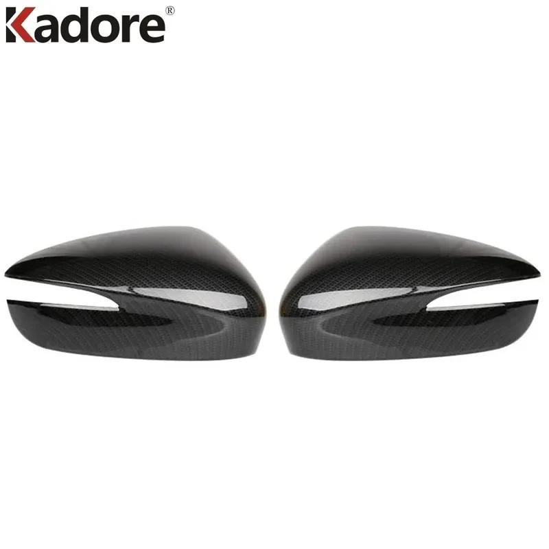 For Mazda CX-3 CX3 2015- 2024 Carbon Fiber Rearview Mirror Cover Trim Side Wing Mirrors Cap Car Accessories