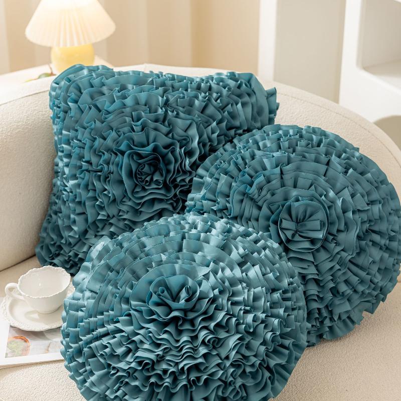 Floral Petal Throw Pillow Cover 45x45CM Rotundity Waist Cushion Cover Modern Simplicity Decor Home Decorative Pillowcase