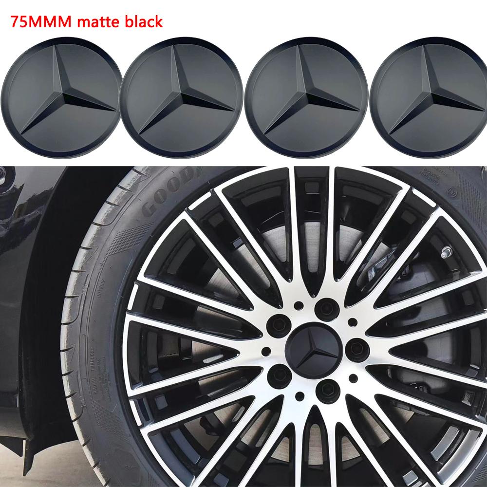 4Pcs 75mm ABS Car Wheel Center Covers for Mercedes Benz W166 W212 W213 W246 W176 C260 C200 C300 C180 C63 W167 Hub Accessories