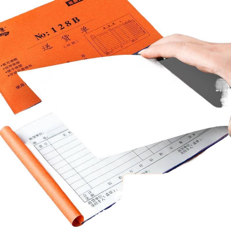 Multi-Part Delivery Note & Sales Invoice Book - Thickened Two, Three, or Four-Part Forms for Handwritten Receipts