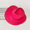 Western Cowboy Straw Hat for Men & Women - Sun Protection Wide Brim Beach & Outdoor Travel Hat