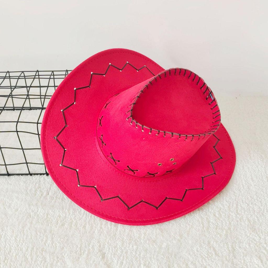 Western Cowboy Straw Hat for Men & Women - Sun Protection Wide Brim Beach & Outdoor Travel Hat