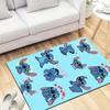 1pc Stitch Pattern Area Rug Soft Flannel Floor Mat for Living Room,Office,Bedroom and Carpet