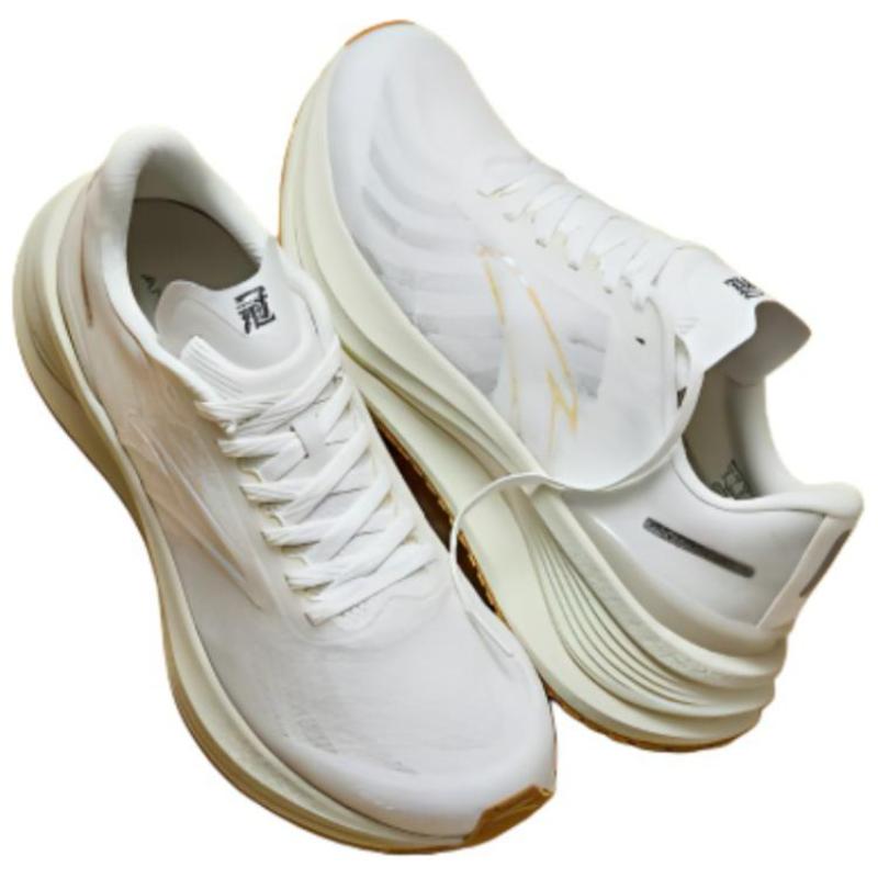 Anta Cushioned Slip-Resistant Low-Top Running Shoes Men's White Gray Sneakers 112425561-6