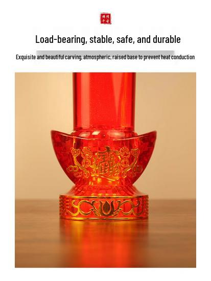 LED Electric Candle Light - Battery & Plug-in, Ideal for Home, Buddha Offering, or God of Wealth Lighting.