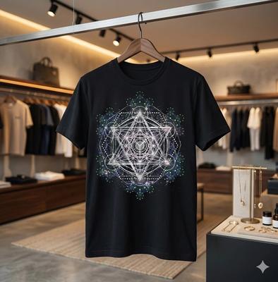 Unisex Adult Casual Graphic Metatron Cube Sacred Geometry Spiritual...