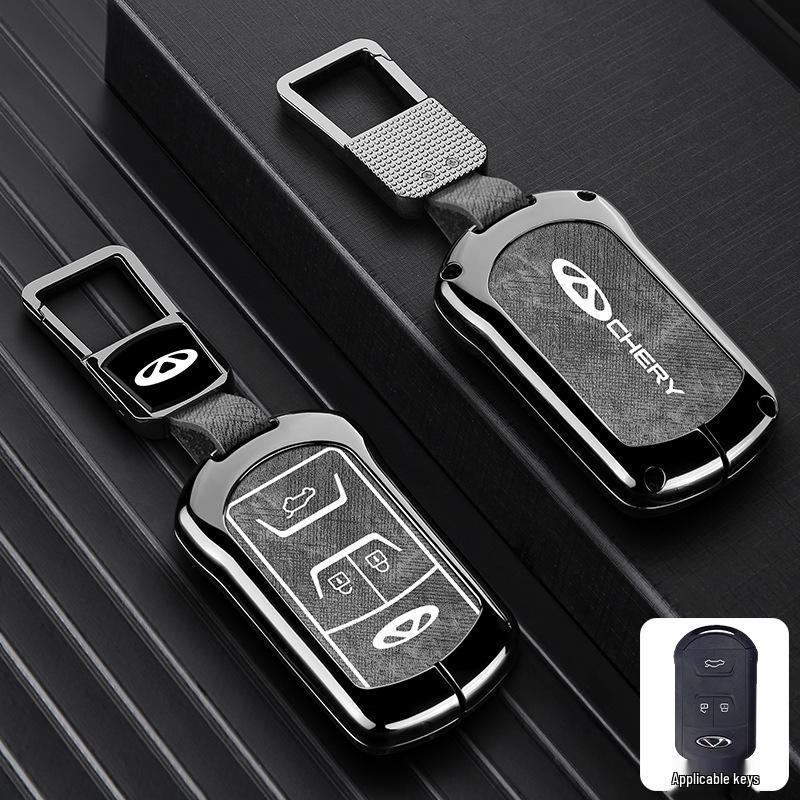 Zinc Alloy Key Shell Covers for Chery, Tiggo 8, 7 Plus - Full Coverage, 5x Anti-Drop Protection