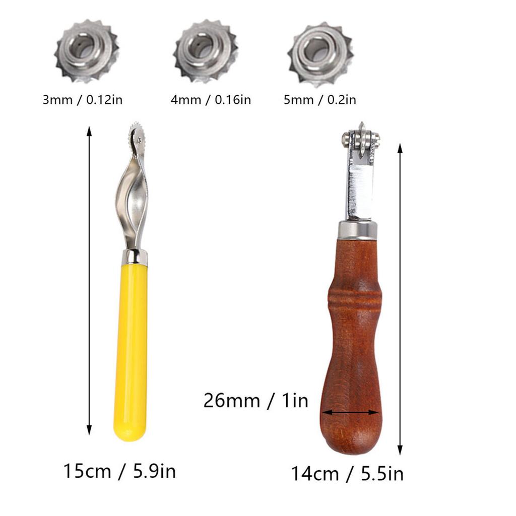 5Pcs Leather OverStitch Marking Wheel Handcrafted Scribe Point Make Tool Sewing Spacer