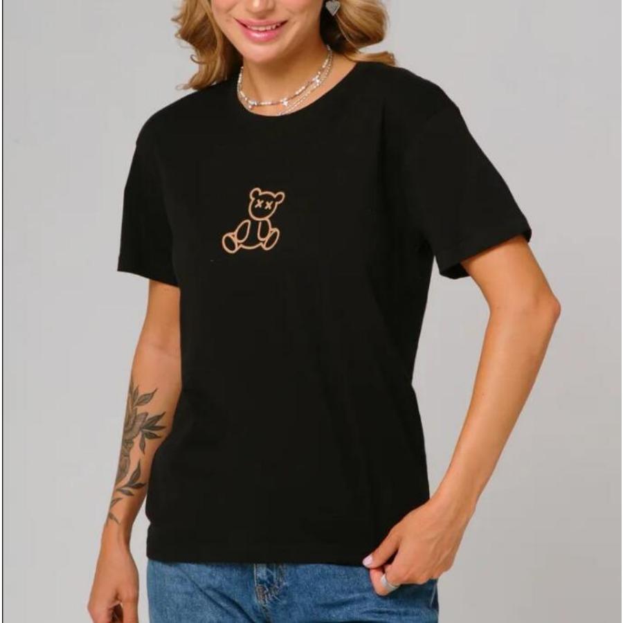 

Футболка с коротким рукавом женская Хлопковая Топы XXXL