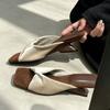 Sandals Cool Slippers Women's Holiday Trendy Outer Wear Pleated New Open-toed Night Fashion Evening Wind Thick Heel One-word Suede