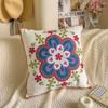 1PC Plant Flower Pattern Polyester Cushion Cover, Pillow Cover, Room Decor, Bedroom Decor, Sofa Decor, Collectible Buildings Accessories