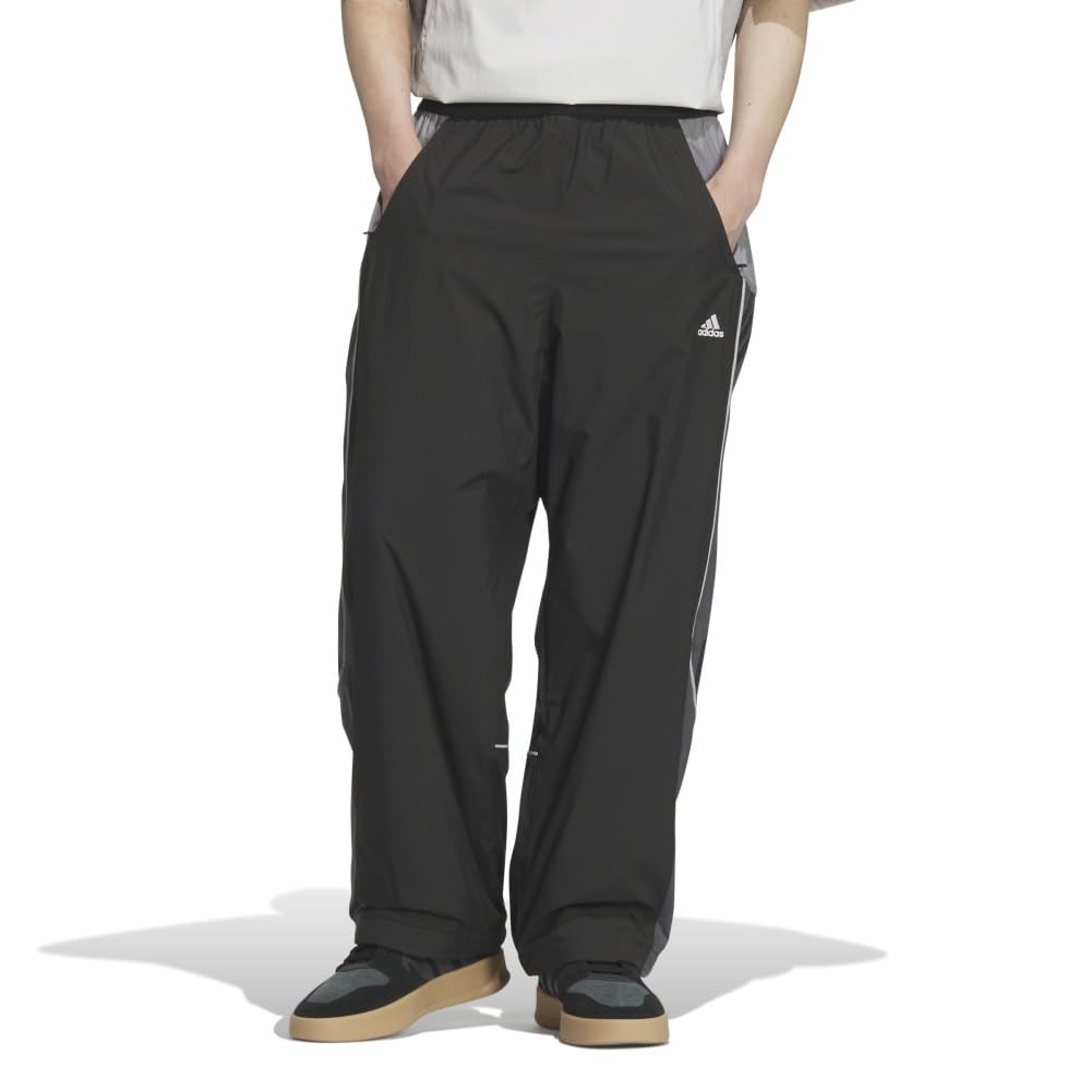 

Джерси Bottom Beyond the 3 Stripes Теплые подкладки Свободный крой тканые брюки KWX94 Five [Adidas] мужские черные/серые (JG8582) Ж/М