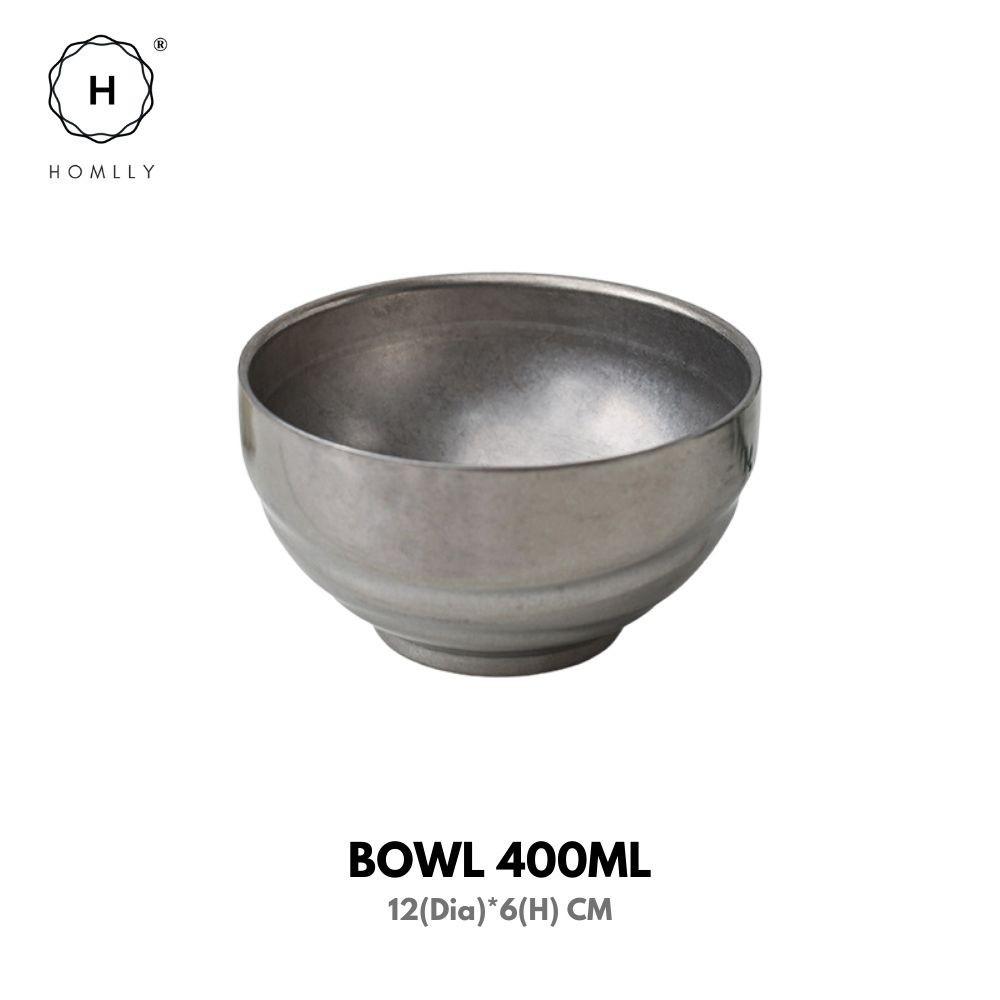Homlly Tonii Flake Texture 304 Stainless Steel Dinner Salad Soup Bowl (X3PCS)