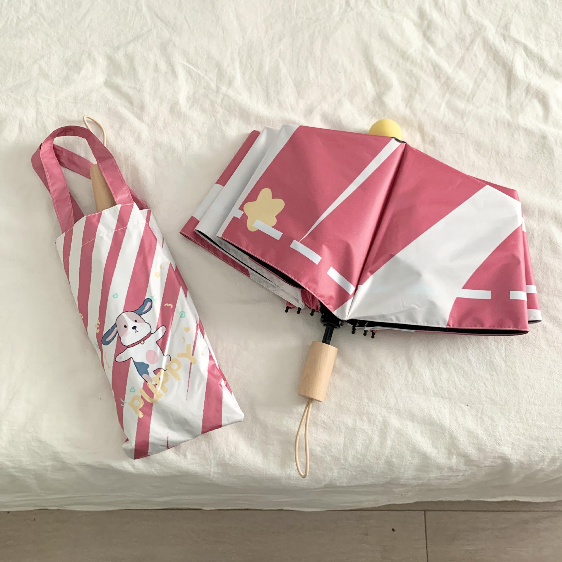 

Extra Large Folding Cartoon Umbrella: Cute, Strong UV Protection for Women, Dual-Use for Sun and Rain