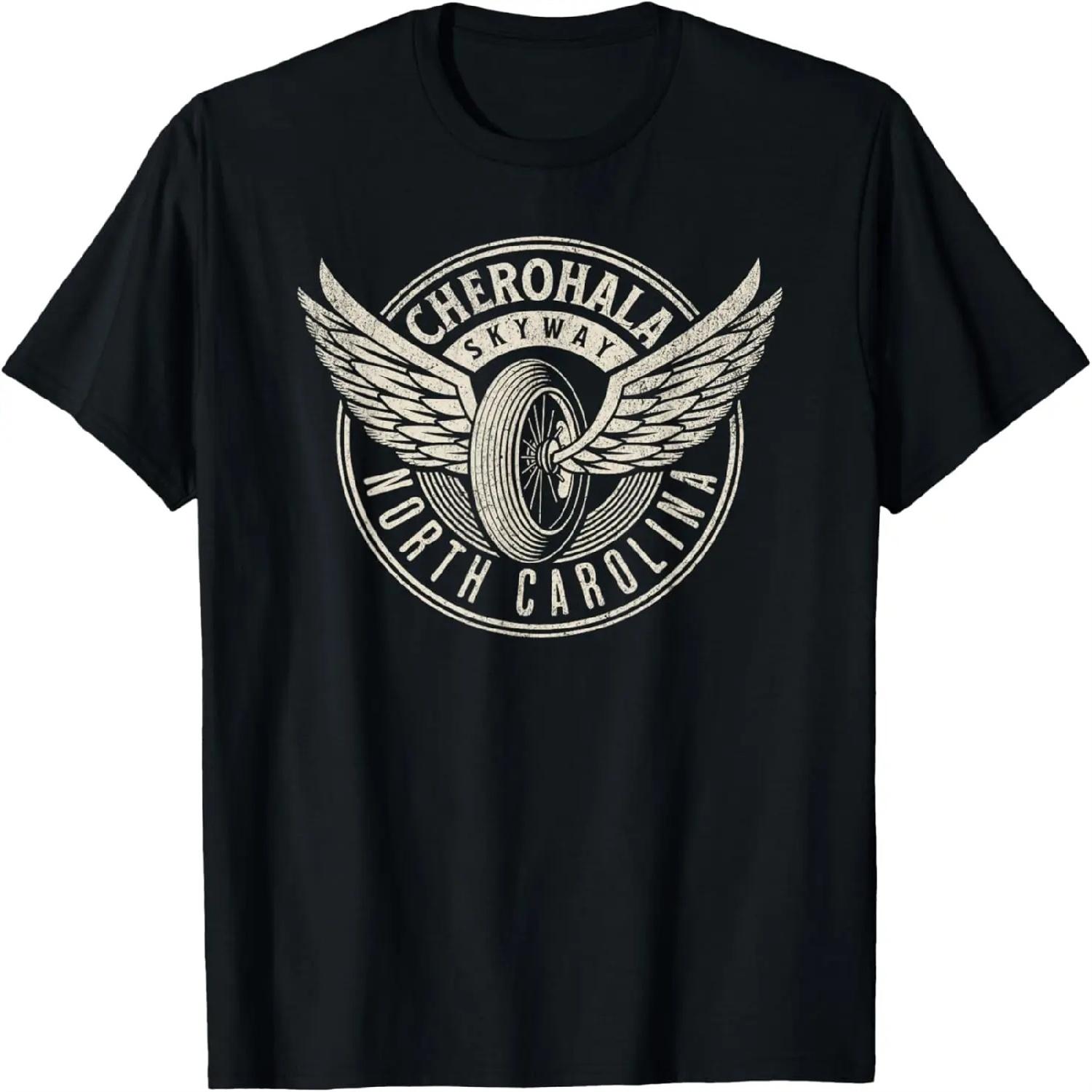 Cherohala Skyway North Carolina Motorcycle Biker Trail T-Shirt XXXXXL чёрный