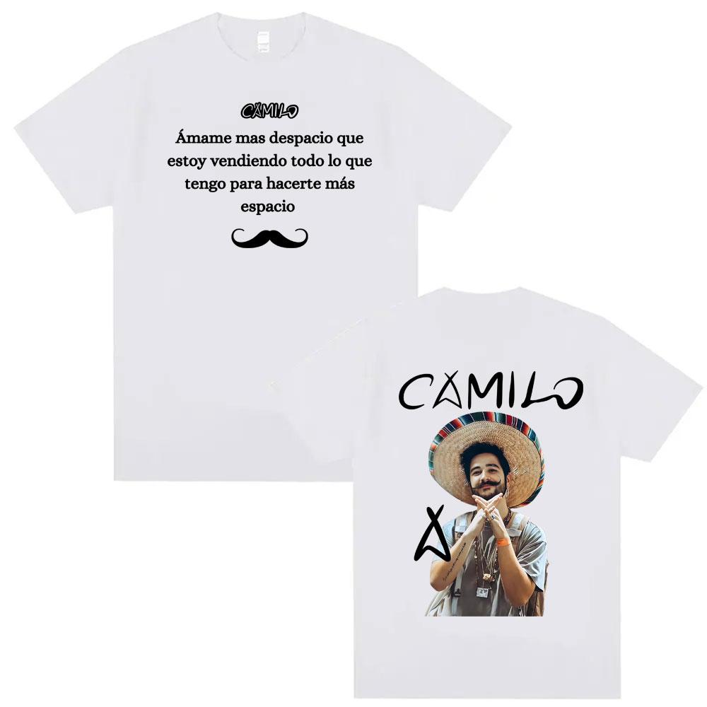 Singer Camilo Tribu Album Tour 2025 Merch T-shirts Men Women High Quality Vintage 90s T Shirt Man Harajuku Casual Summer T-shirt