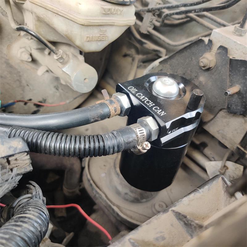 Universal Aluminum Baffled Oil Catch Can,Oil Separator Catch Can With Breather Filter 300Ml -Suitable For Cars And Trucks