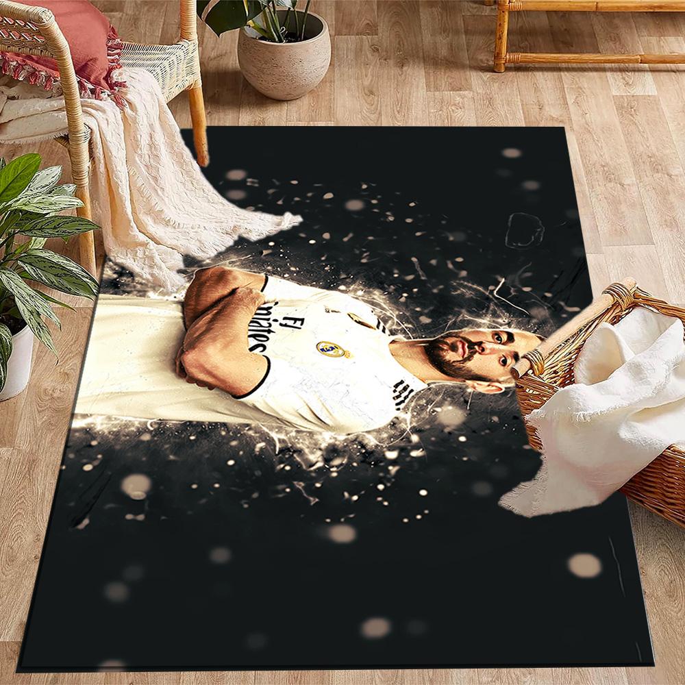Football Player Action Floor Mat Suitable for Decorate room Outdoor Foyer Dining Room Antislip Carpet Office home decor
