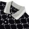 New MLB Base Logo Polo Shirt Men's Black 3LPQM3023-50BKS